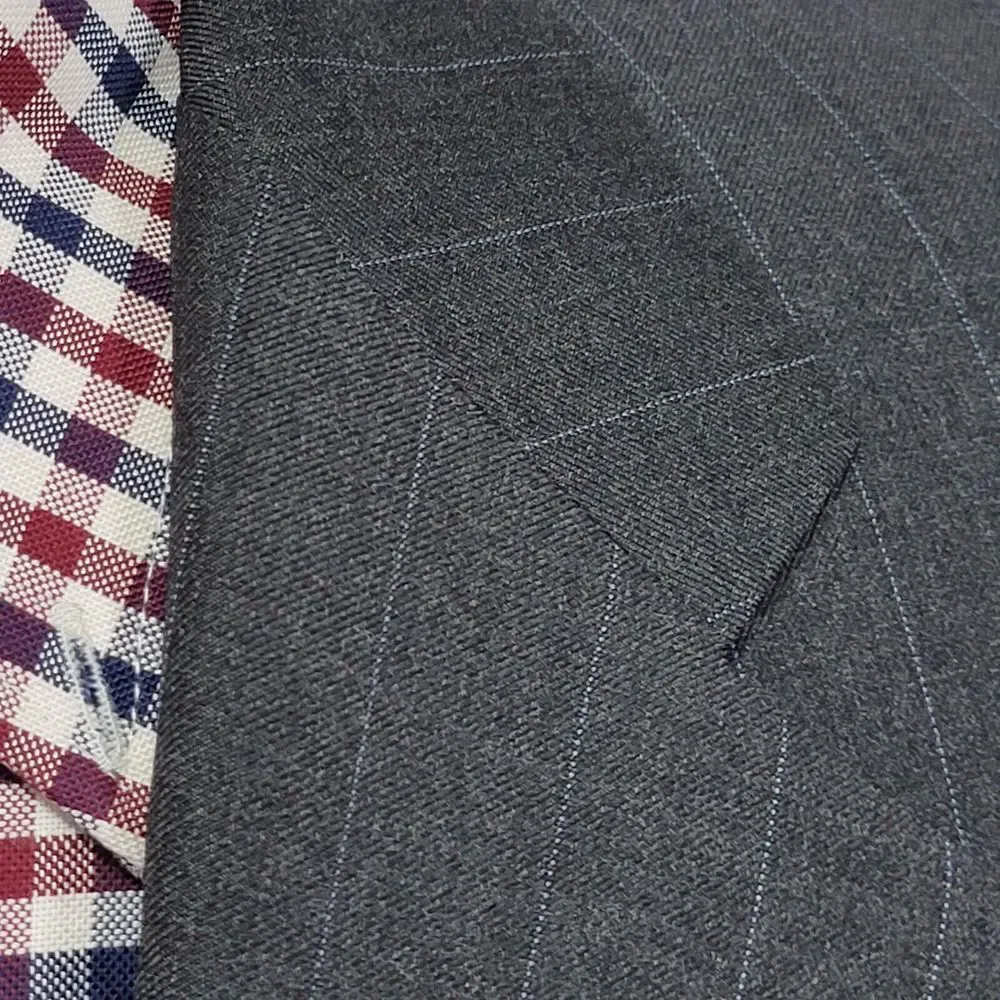 Hickey Freeman Men's Sport Coat Blazer Two Button CH BLK Striped Loro‎ Piana 42L